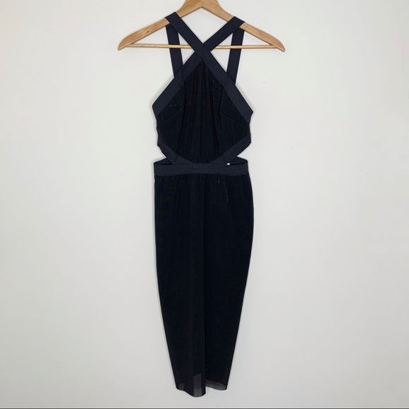 Bec & Bridge Parallel Halter Cutout Mesh Dress - Picture 4 of 13